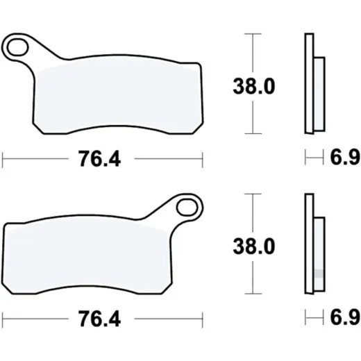 Brake pads sint silver trw MCB824SI
