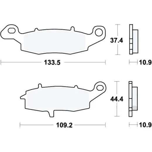 Bremsbeläge Bremsklotz Sinter hinten TRW MCB843SH