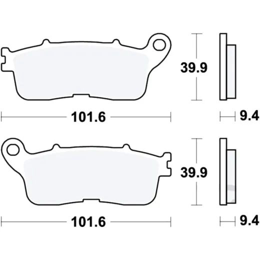 Bremsbeläge Bremsklotz Sinter hinten TRW MCB848SH