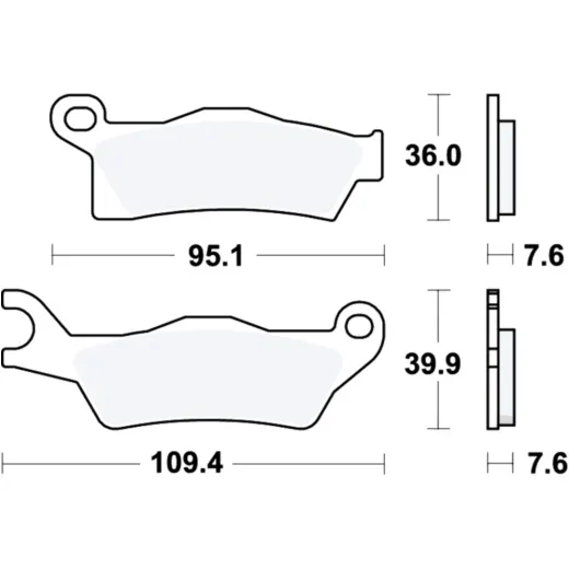 Brake pad sinter si trw