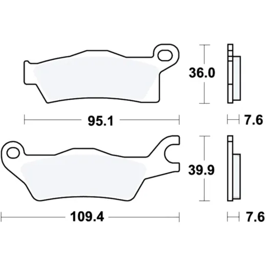 Brake pad sinter si trw MCB862SI