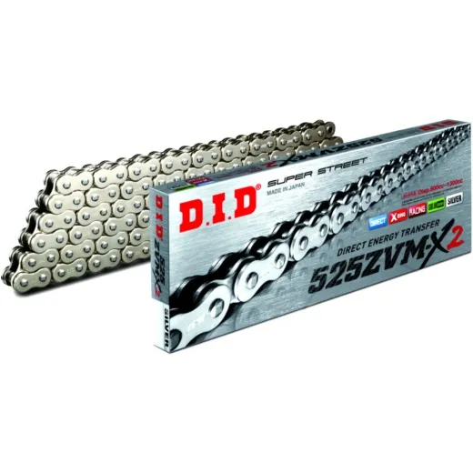DID X-RING CHAIN SILVER/SILVER 525ZVMX2/112